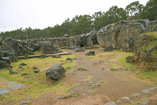 Q'Enqo Ritual Cave, An Archaeological Site Once the Incas Mysterious Rituals Took Place, Cusco, Peru, South America