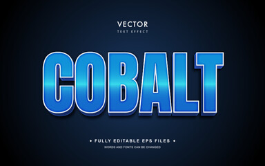 Vector Editable Text Effect in Cobalt Style