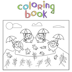 color a drawing for children from 4 to 6 years old