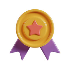 medal icon illustration 3d rendering