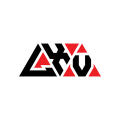 LXV triangle letter logo design with triangle shape. LXV triangle logo design monogram. LXV triangle vector logo template with red color. LXV triangular logo Simple, Elegant, and Luxurious Logo...