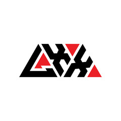 LXX triangle letter logo design with triangle shape. LXX triangle logo design monogram. LXX triangle vector logo template with red color. LXX triangular logo Simple, Elegant, and Luxurious Logo...