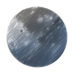 Moon isolated transparent background drawing
