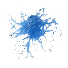 Naklejka premium Water splash isolated transparent background drawing 