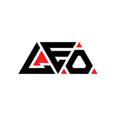 LEO triangle letter logo design with triangle shape. LEO triangle logo design monogram. LEO triangle vector logo template with LEd color. LEO triangular logo Simple, Elegant, and Luxurious Logo...