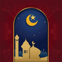 red islamic background 