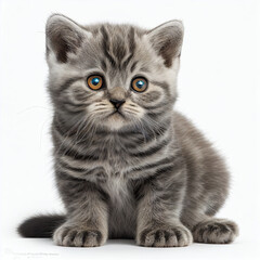 Obraz premium Grey cat, Generative AI