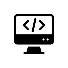 coding glyph icon