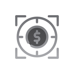Obraz premium target two tone gradient icon