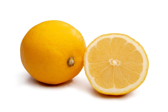 lemon whole and cut, png file