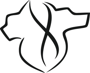 dog and cat logo design