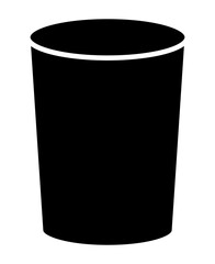 ゴミ箱またはコップのシルエットアイコン