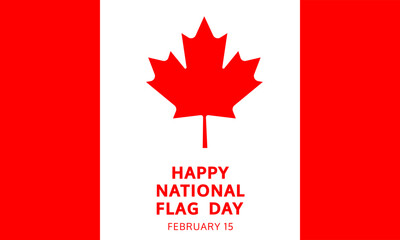 Fototapeta na wymiar Canada happy flag day, february 15 celebrate background with maple leaf.