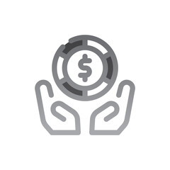 money two tone gradient icon