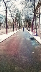 walking in the city alley