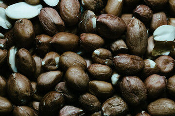 close-up of a roasted peanuts background
