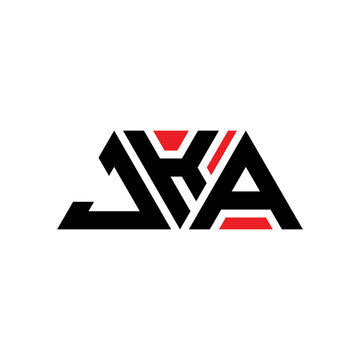 JKA triangle letter logo design with triangle shape. JKA triangle logo design monogram. JKA triangle vector logo template with red color. JKA triangular logo Simple, Elegant, and Luxurious Logo...