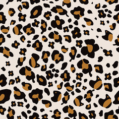Seamless illustration leopard pattern, leopard texture.
