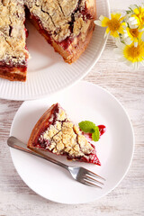 Cherry and cream cheese coffee cake