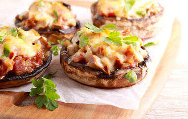 Stuffed portobello mushroom cups