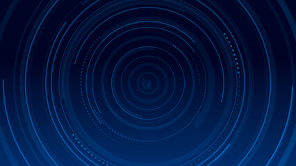 Abstract circle blue future technology background.