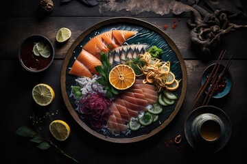 seafood salad vegetables - generative ai