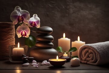 Beauty, aromatherapy and spa background with perfumed water - generative ai