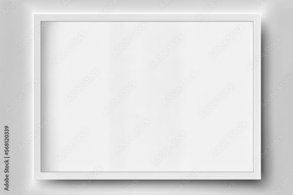Fototapete white,grey paper frame background with a lot of copy space for input prompt message, or design something ,Abstract white background