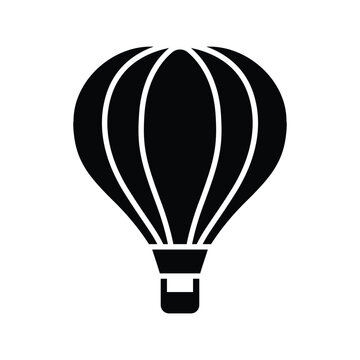 Hot air balloon icon vector design template