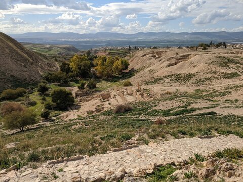 Decapolis City of Pella, Tabqet Fahel, Jordan,Ancient ruins of Pella
