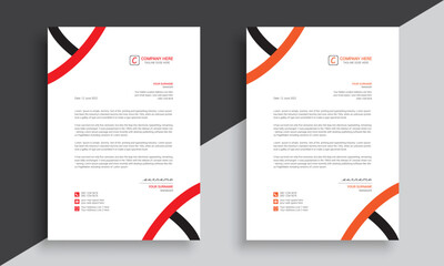 Modern company or business letterhead vector template