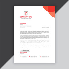 Modern company or business letterhead vector template