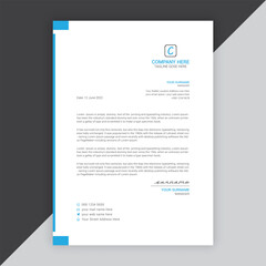 Modern company or business letterhead vector template