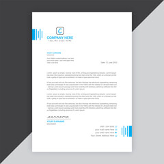 Modern company or business letterhead vector template