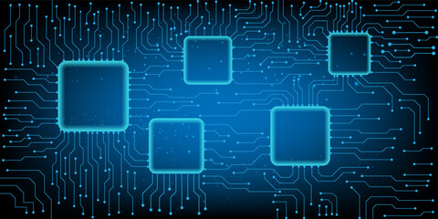 Computer chip Electronic circuit board vector for technology and finance concept and education for future