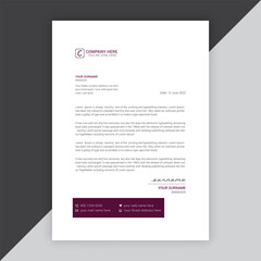 Modern company or business letterhead vector template
