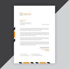 Modern company or business letterhead vector template