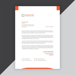 Modern company or business letterhead vector template