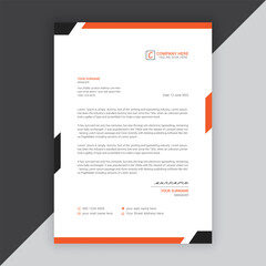 Modern company or business letterhead vector template
