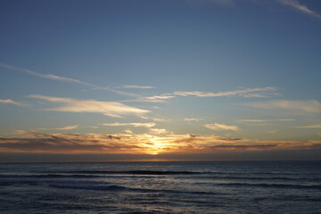 sunset over the sea