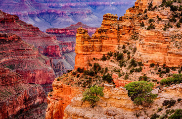 After sunset at the Grand Canyon north rim