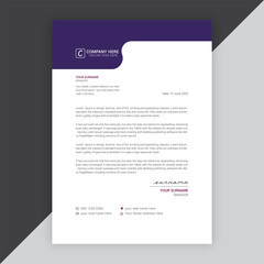 Modern company or business letterhead vector template