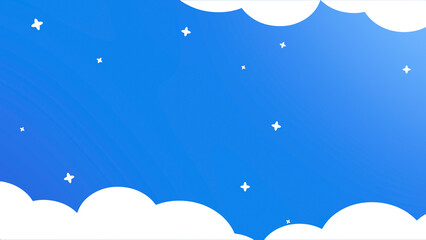 Obraz na płótnie Canvas Cute clouds blue background