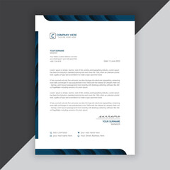 Modern company or business letterhead vector template