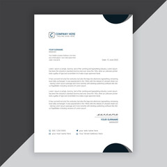 Modern company or business letterhead vector template