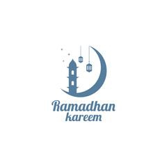 Marhaban Ya Ramadhan Logo Template and Islamic Symbol