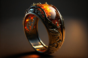 golden ring with diamonds