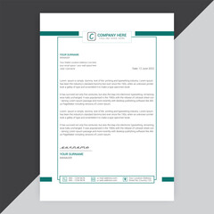 Modern company or business letterhead vector template