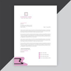 Modern company or business letterhead vector template