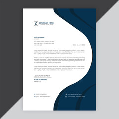 Modern company or business letterhead vector template